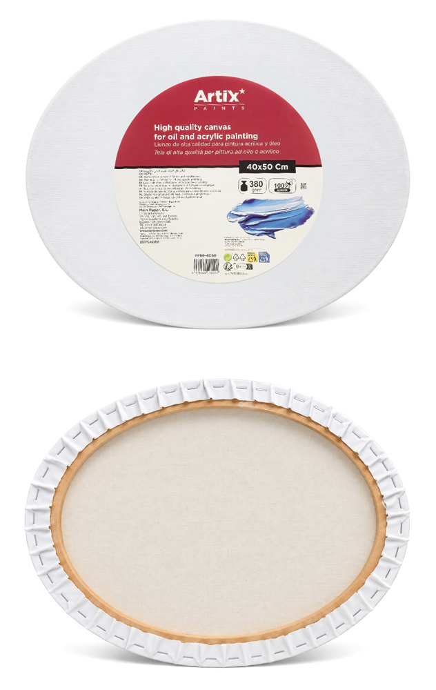 ARTIX PAINTS καμβάς τελάρο ζωγραφικής PP96-4050, 40x50cm, 380gr/m², λευκός