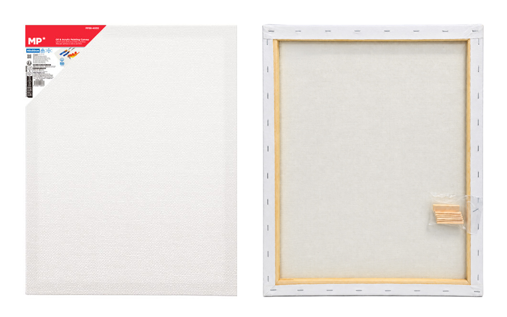 MP καμβάς τελάρο ζωγραφικής PP98-4050, 40x50cm, 280gr/m², λευκός