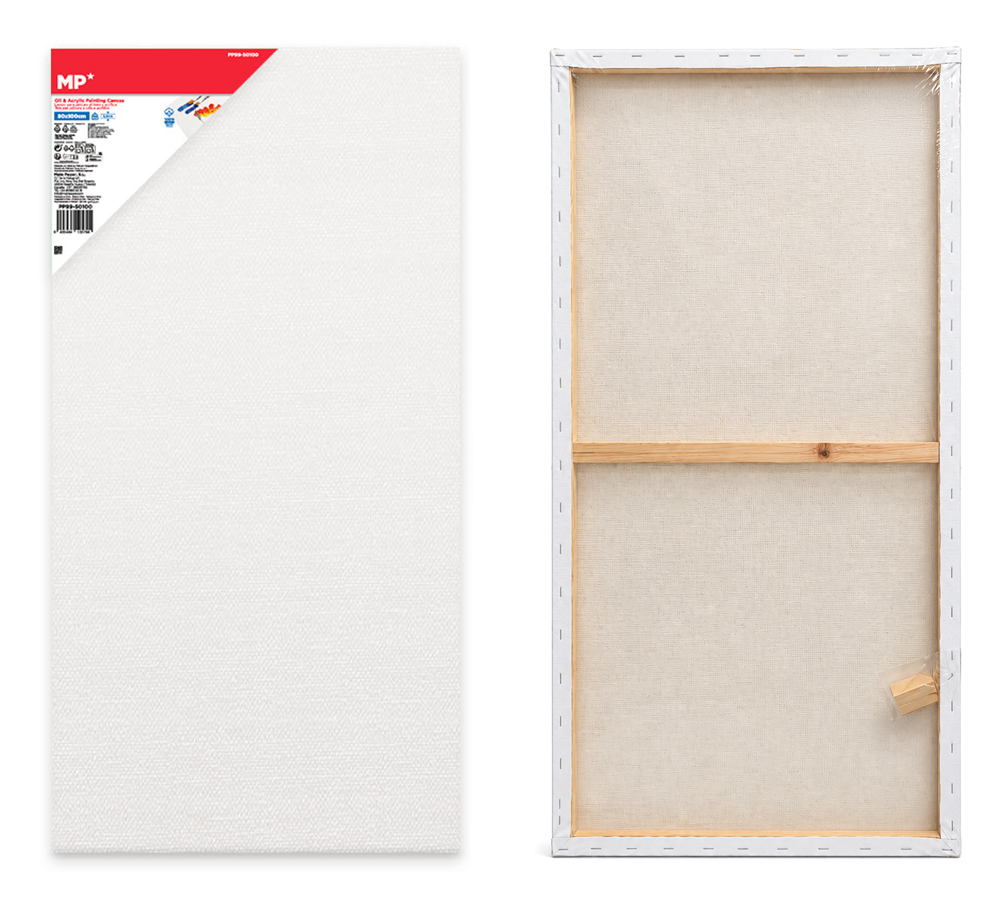 MP καμβάς τελάρο ζωγραφικής PP99-50100, 50x100cm, 380gr/m², λευκός