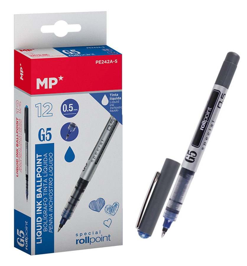 MP στυλό διαρκείας Rollpoint PE242A, καλλιγραφίας, 0.5mm, μαύρος