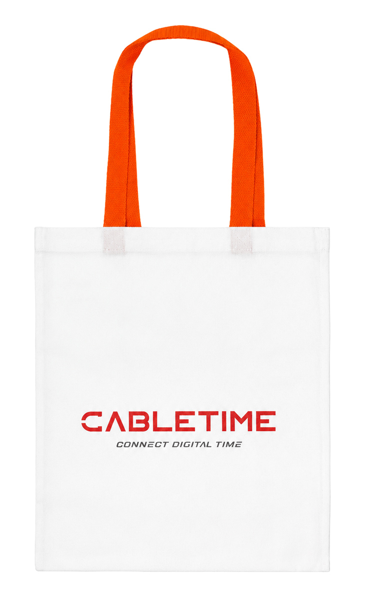 CABLETIME τσάντα CT-BAG, 33.5x38.5cm, λευκή