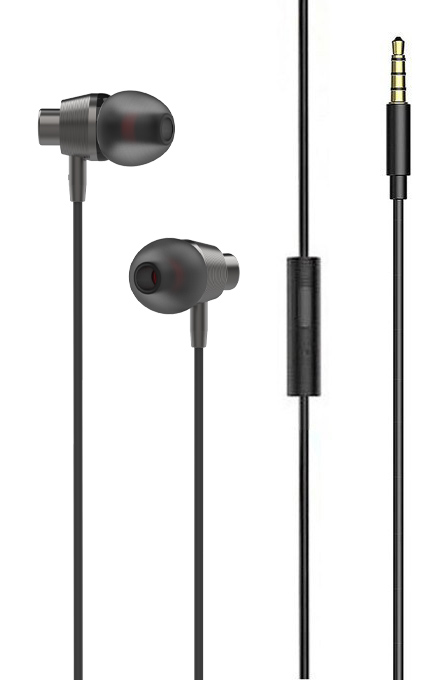 LDNIO earphones με μικρόφωνο HP09, 3.5mm σύνδεση, Φ13mm, 1.2m, ροζ χρυσό
