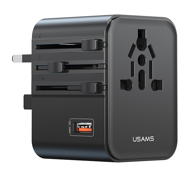 USAMS φορτιστής τοίχου CC265, USB & 2x USB-C, 67W, GaN, λευκός