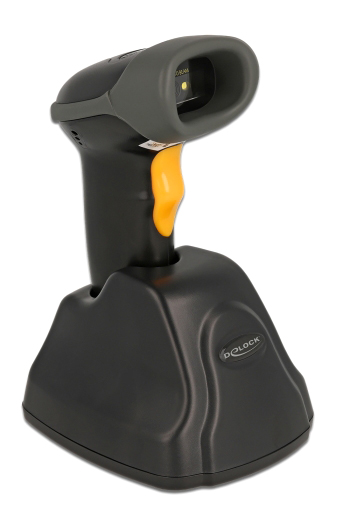 DELOCK barcode scanner 90550, 1D & 2D, ασύρματο, με βάση φόρτισης, μαύρο
