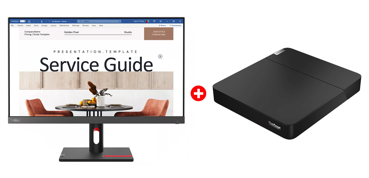 LENOVO PC ThinkSmart Core 11RVS02700 με οθόνη S24i-30 24