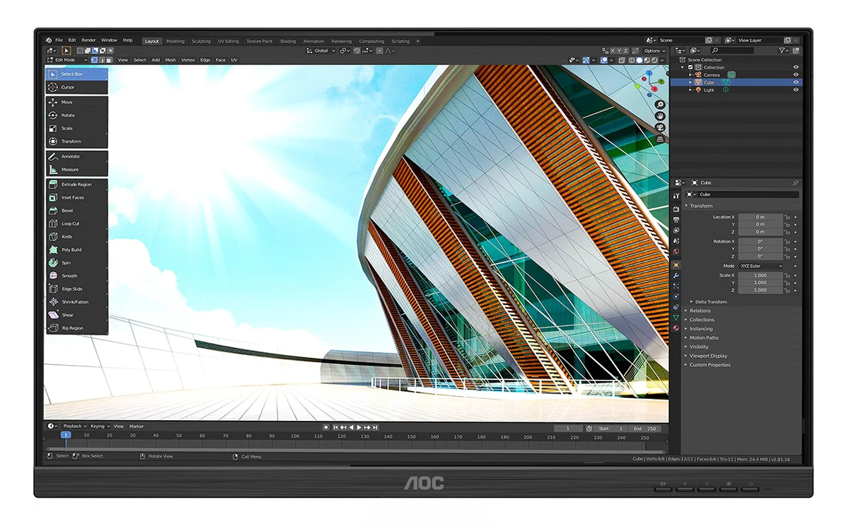 AOC used οθόνη 24P2Q IPS-LED, 23.8