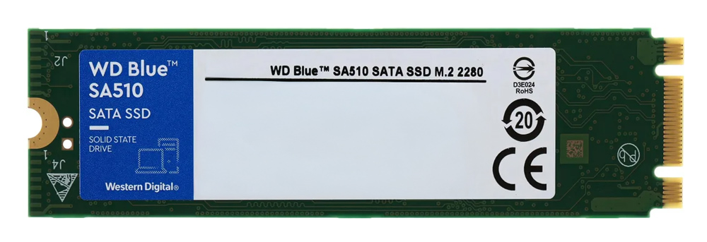 WD M.2 SATA III SSD Blue SA510, 500GB, 560/560MBps, Factory Recertified