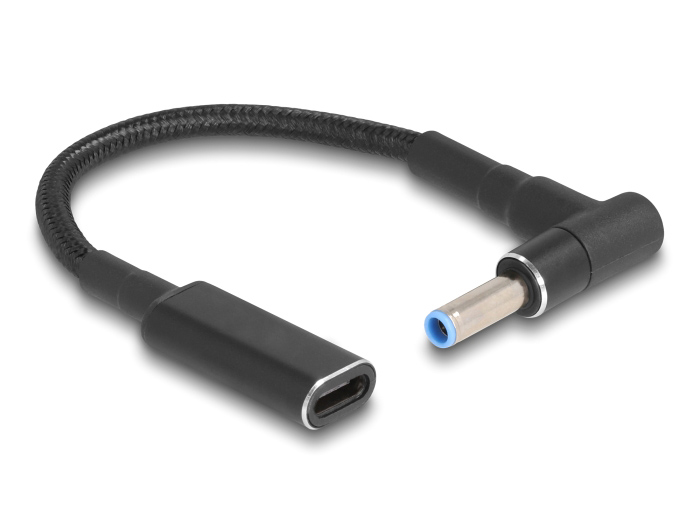 POWERTECH αντάπτορας τροφοδοσίας laptop CAB-UC075, USB-C σε HP 4.5x3.0mm, μαύρος