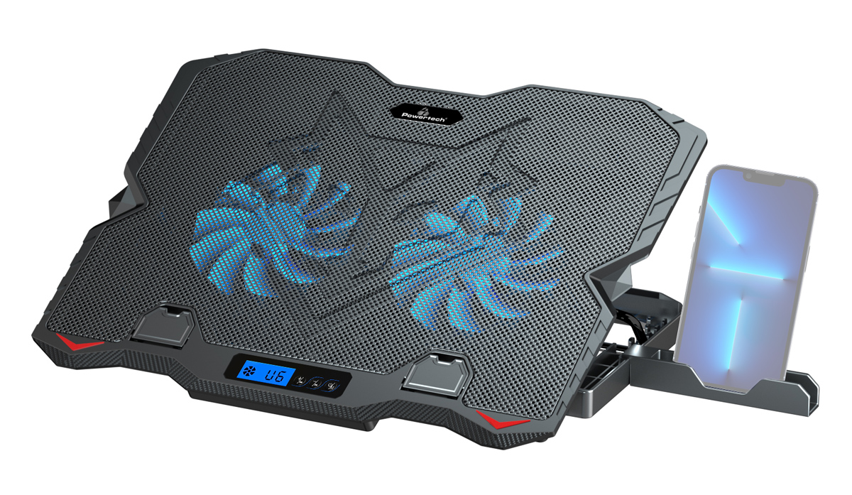 POWERTECH βάση & ψύξη laptop PT-1346, έως 15.6