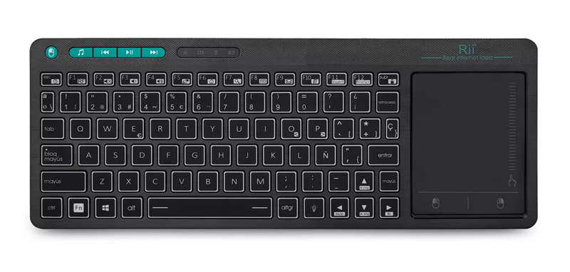 RIITEK ασύρματο πληκτρολόγιο Mini K18S με touchpad, RGB backlit, 2.4GHz & Bluetooth