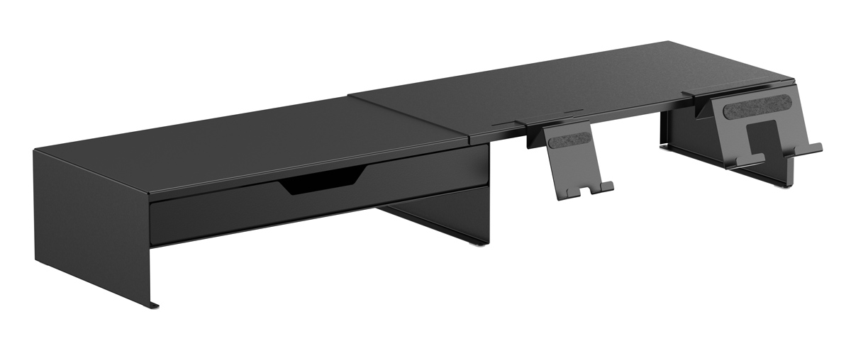 BRATECK επιτραπέζια βάση για οθόνη/laptop/smartphone/tablet STB-128-02 με συρτάρι, 13-32