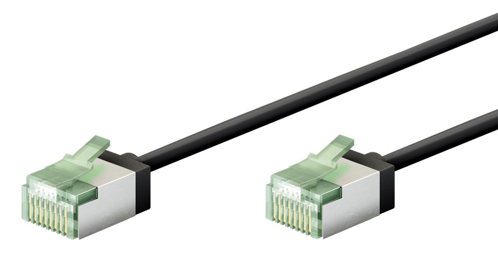 GOOBAY καλώδιο δικτύου 74352, CAT 8.1 U/FTP, ultra slim, copper, 40Gbps, 0.50m, μαύρο