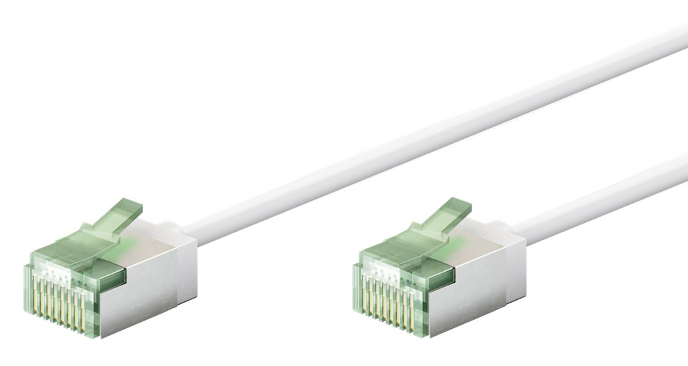 GOOBAY καλώδιο δικτύου 74361, CAT 8.1 U/FTP, ultra slim, copper, 40Gbps, 2m, λευκό