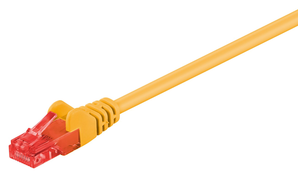 GOOBAY καλώδιο δικτύου 95590, CAT 6 U/UTP, CCA, 1.5m, κίτρινο
