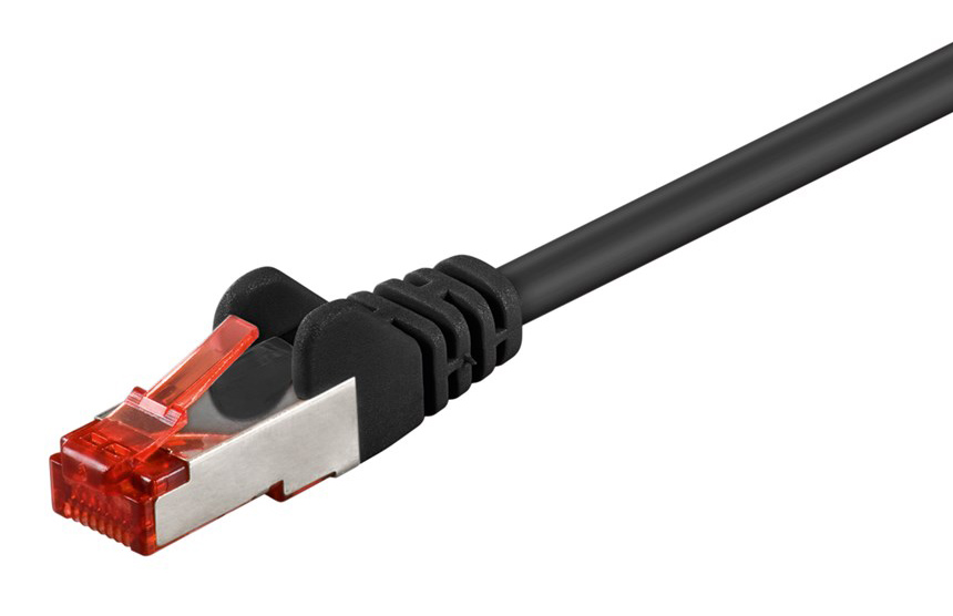 GOOBAY καλώδιο δικτύου 68696, CAT 6 S/FTP, copper, 250MHz, 2m, μαύρο