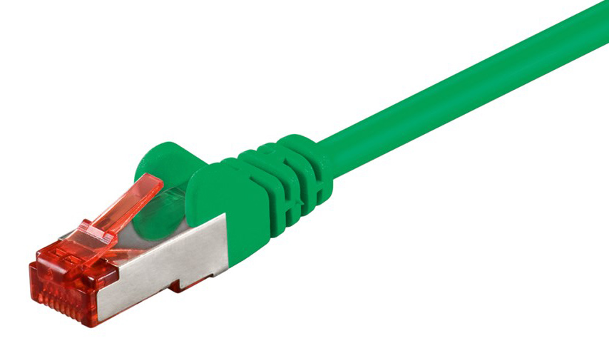 GOOBAY καλώδιο δικτύου 92454, CAT 6 S/FTP, copper, 250MHz, 0.15m, πράσινο
