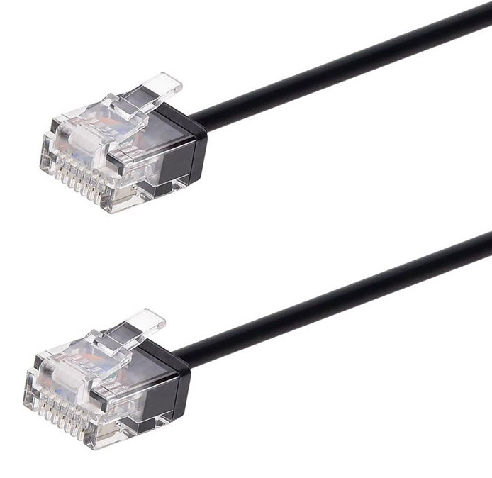 POWERTECH καλώδιο δικτύου CAB-N466, Cat 6A U/UTP, ultra slim, copper, 500MHz, 15m, μαύρο