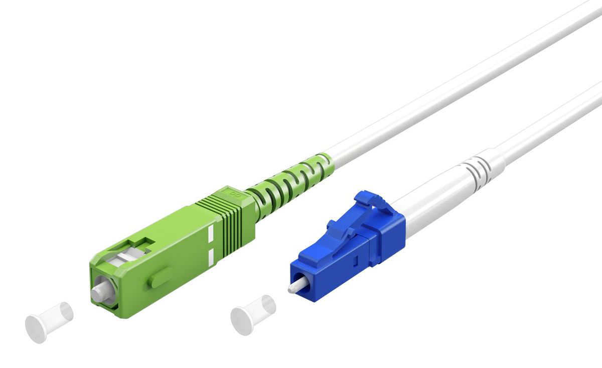 GOOBAY καλώδιο οπτικής ίνας SC-APC σε LC-UPC 59611, Singlemode OS2, 5m, λευκό