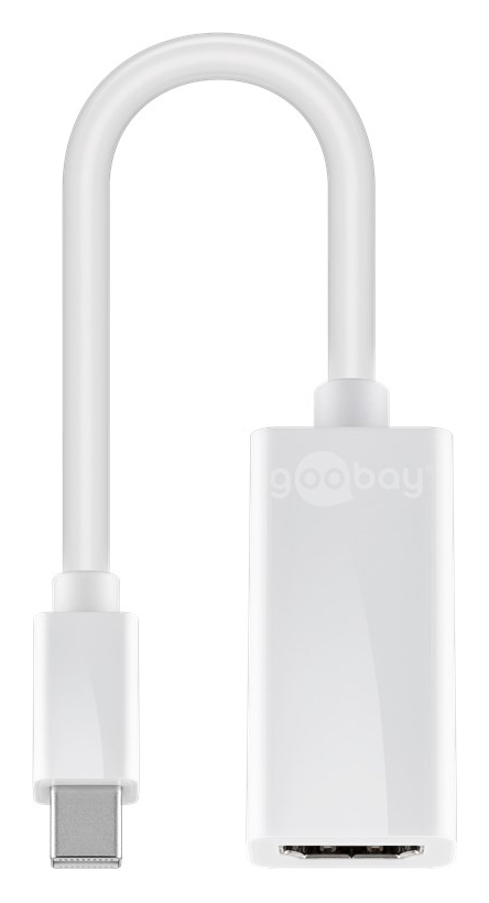 GOOBAY καλώδιο mini DisplayPort σε HDMI θηλυκό 51729, 0.15m, λευκό