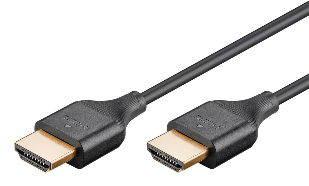 GOOBAY καλώδιο HDMI 75297 με Ethernet, slim, 8K/60Hz, 48 Gbps, 0.5m, μαύρο