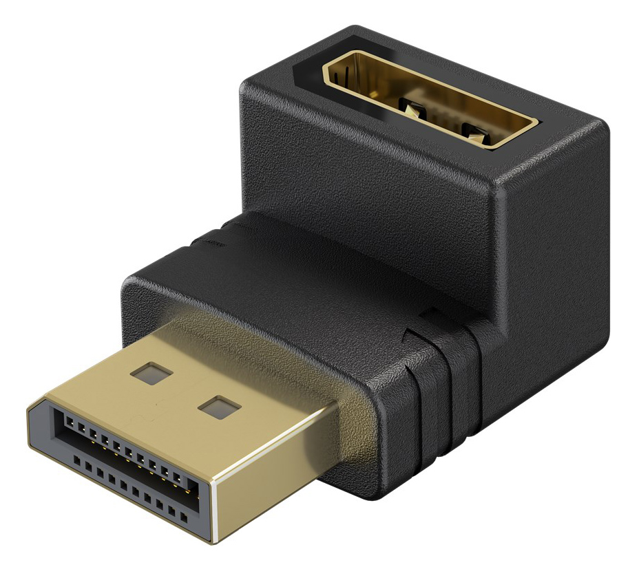 GOOBAY αντάπτορας DisplayPort 77129, 8K/144Hz, γωνιακός, μαύρος