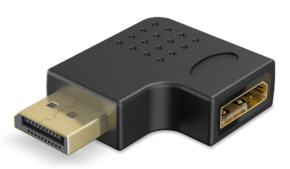 GOOBAY αντάπτορας DisplayPort 77130, 8K/144Hz, γωνιακός, μαύρος