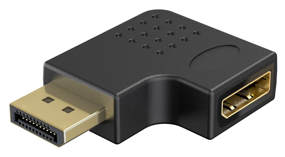 GOOBAY αντάπτορας DisplayPort 77131, 8K/144Hz, γωνιακός, μαύρος