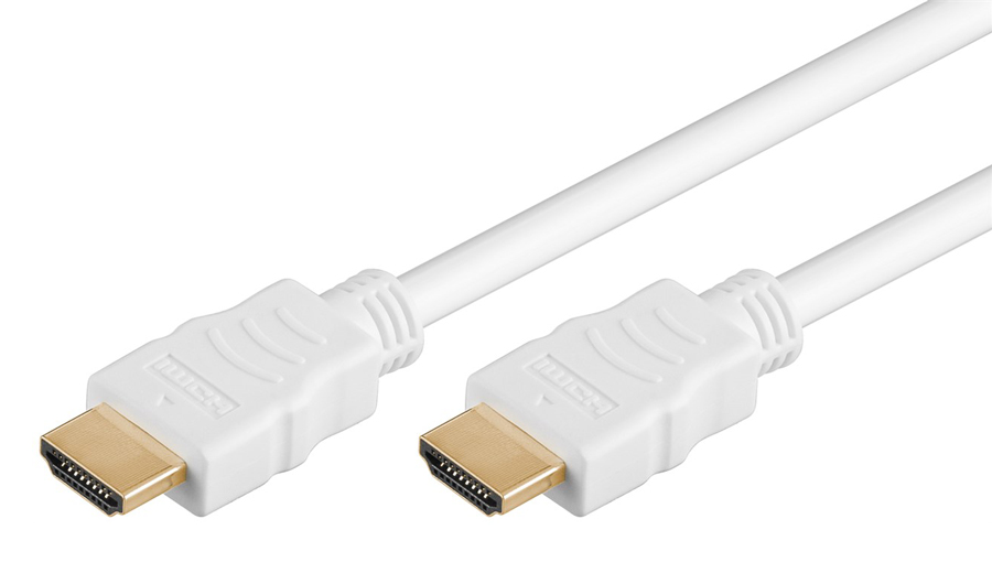 GOOBAY καλώδιο HDMI 2.0 61021 με Ethernet, 4K/60Hz, 18 Gbps, 3m, λευκό