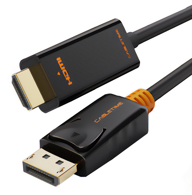 CABLETIME καλώδιο DisplayPort σε HDMI CT-AV585-02G, 1080p/60Hz, 3m, μαύρο