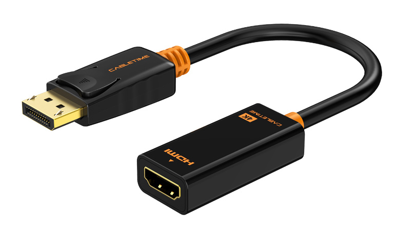 CABLETIME αντάπτορας DisplayPort σε HDMI CT-AV586-01G4K, 4K/30Hz, μαύρος