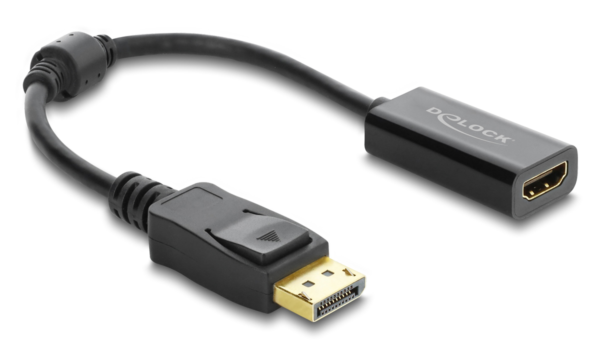 DELOCK αντάπτορας DisplayPort σε HDMI 63006, 4K/60Hz, active, μαύρος