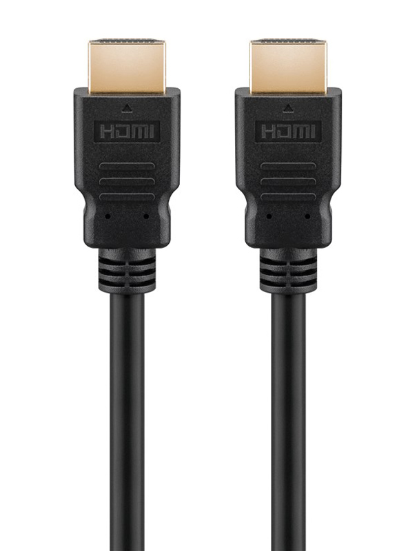 GOOBAY καλώδιο HDMI 2.1 61637, Ethernet ARC 8K/60Hz 48 Gbps, 0.5m, μαύρο