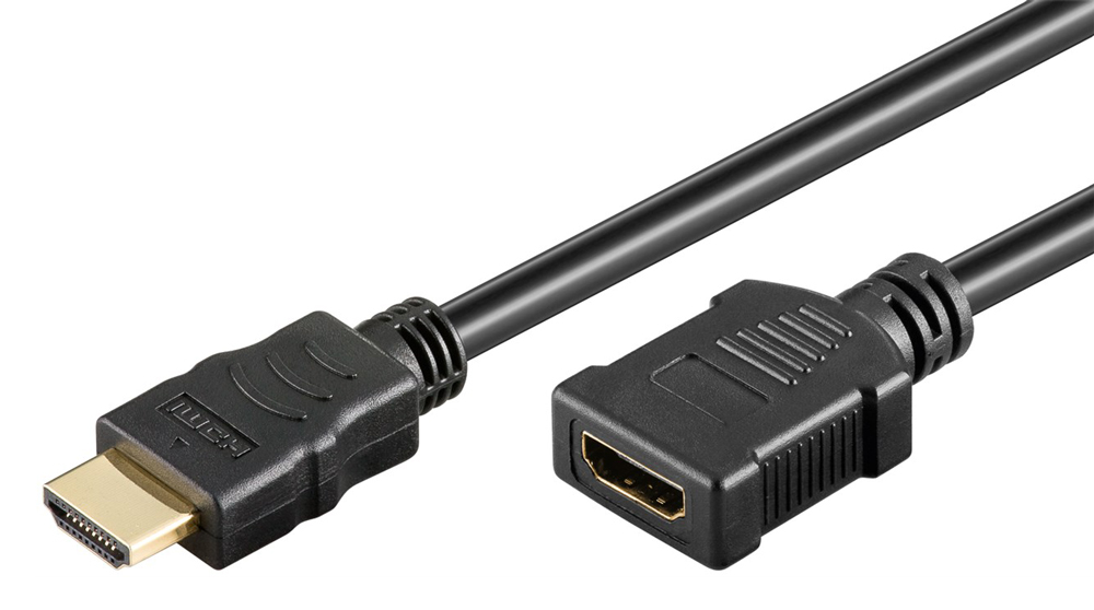 GOOBAY καλώδιο προέκτασης HDMI 61309 Ethernet, 4K/60Hz 18Gbps, 2m, μαύρο