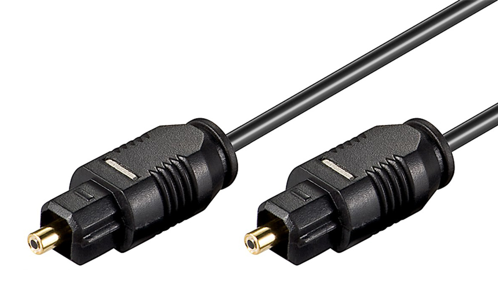 GOOBAY καλώδιο ήχου Toslink 50216, gold plated, 2.2mm, 1m, μαύρο