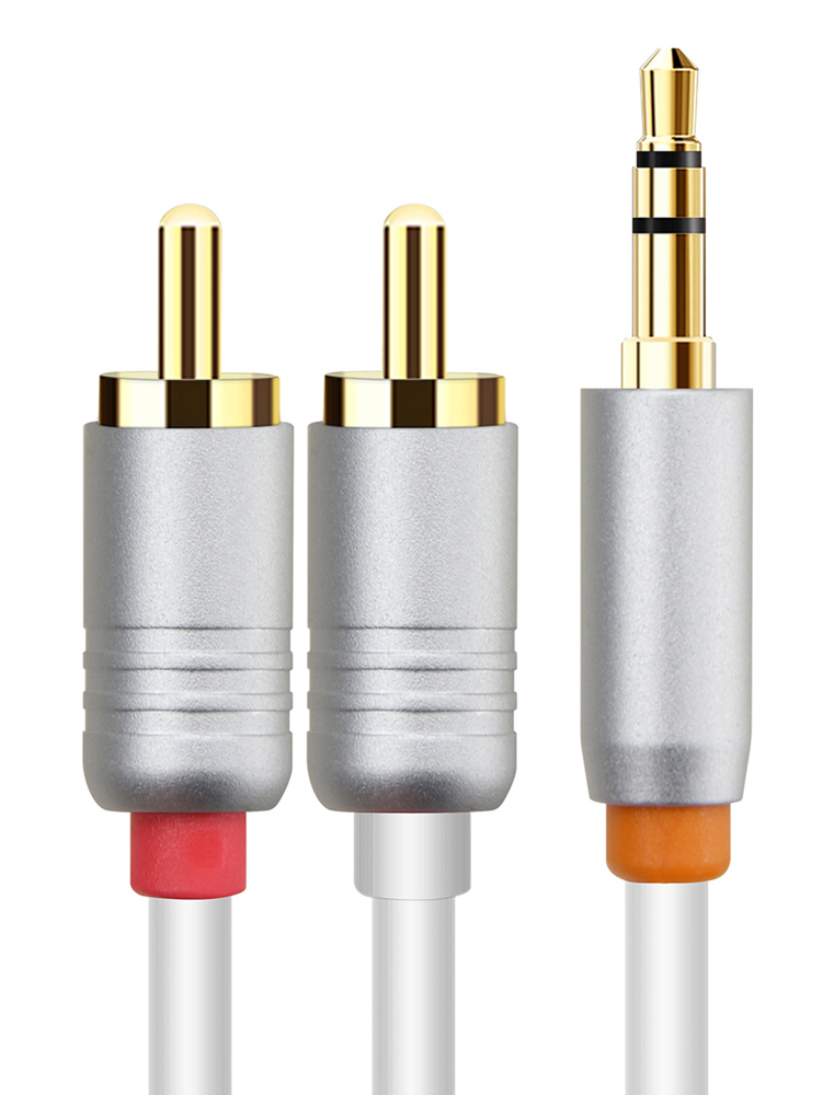 CABLETIME καλώδιο ήχου 3.5mm σε 2x RCA CT-AV314-P12G, 3m, λευκό