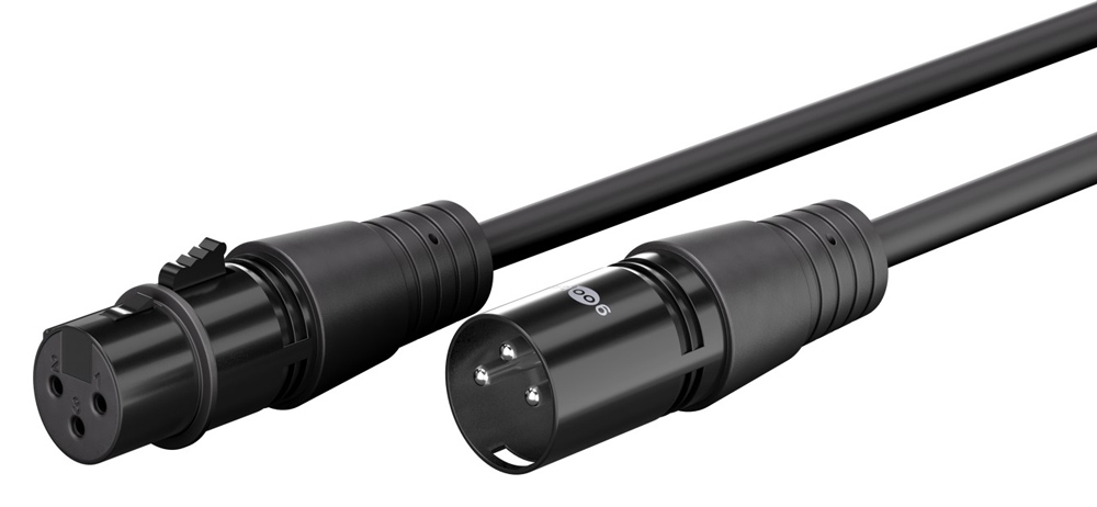 GOOBAY καλώδιο προέκτασης ήχου XLR 80029, 2m, μαύρο