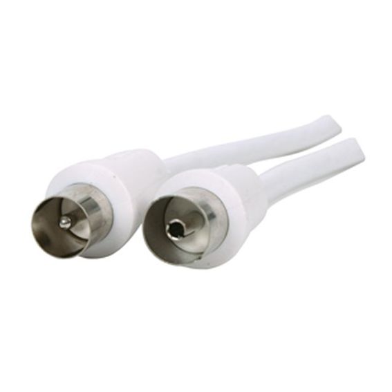 POWERTECH καλώδιο κεραίας RF αρσενικό - RF θηλυκό CAB-V001, λευκό, 1.5m