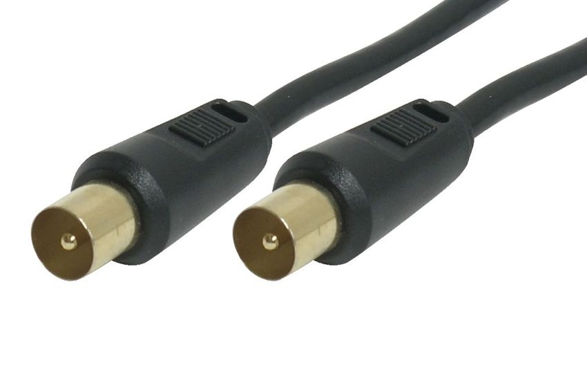 POWERTECH καλώδιο κεραίας RF αρσενικό - RF αρσενικό CAB-V007, μαύρο, 1.5m