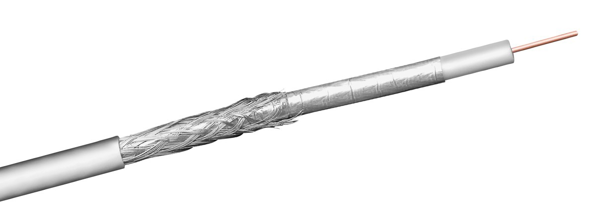 GOOBAY καλώδιο κεραίας 27528, 100dB, 75Ω, CCS, 100m, λευκό