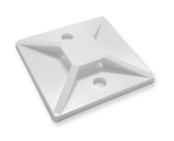 POWERTECH αυτοκόλλητη βάση δεματικών TIES-004, 30x30mm, 50τμχ, λευκό
