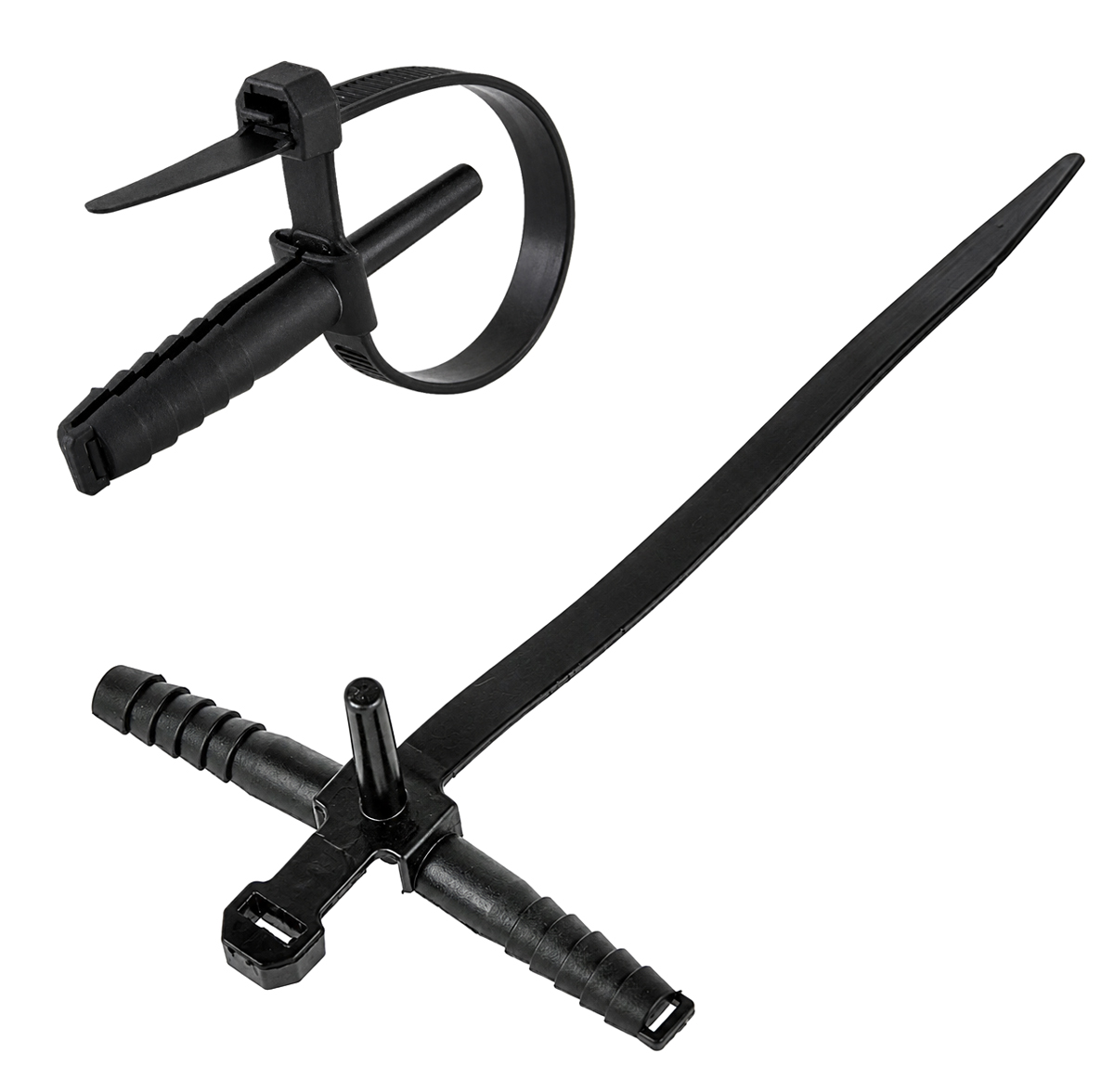 POWERTECH δεματικά καλωδίων με ούπα TIES-084, 7x150mm, μαύρα, 100τμχ