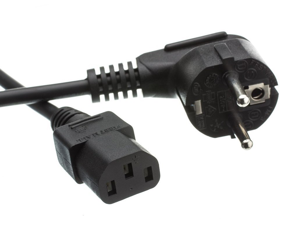 POWERTECH καλώδιο τροφοδοσίας PC CAB-P016, 3x 0.50mm², copper, 1.5m, μαύρο