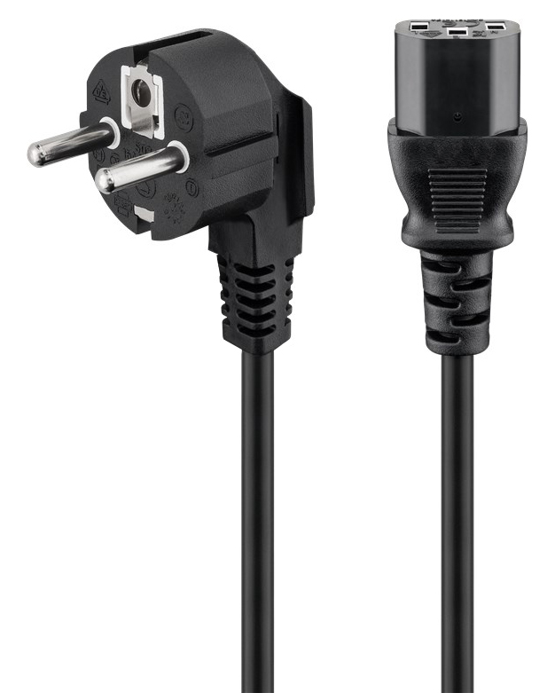 POWERTECH καλώδιο τροφοδοσίας CAB-P031, 3x 1mm², copper, 3m, μαύρο