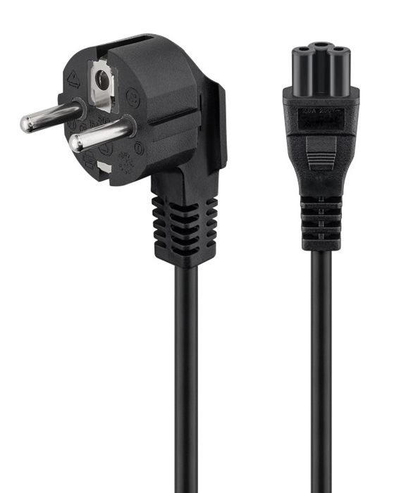 POWERTECH καλώδιο τροφοδοσίας CAB-P029, 3x 0.50mm, 1.5m, μαύρο, 10τμχ