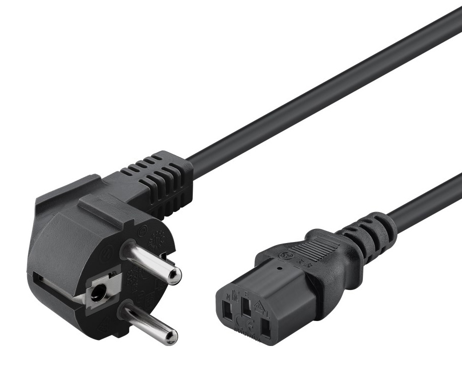 POWERTECH καλώδιο τροφοδοσίας CAB-P044, 3x 1.00mm², copper, 1.5m, μαύρο