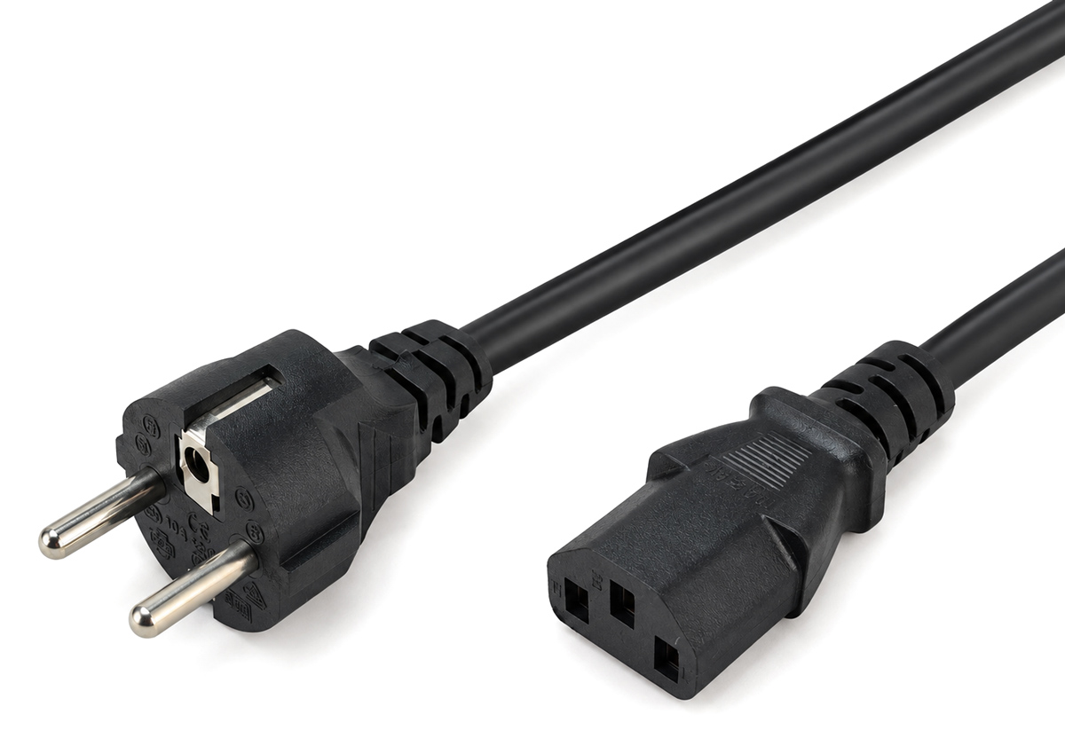 POWERTECH καλώδιο τροφοδοσίας CAB-P051, 3x 0.75mm², CCS, 1.5m, μαύρο