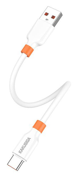 KAKUSIGA καλώδιο USB-C σε USB KSC-1024, σιλικόνης, 5A, 480Mbps, 0.25m, λευκό