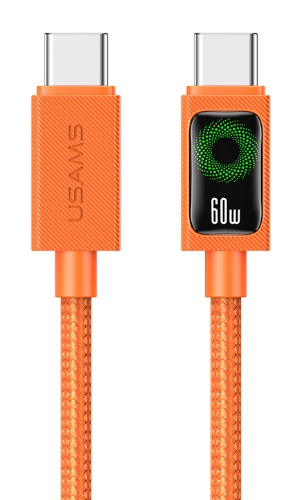 USAMS καλώδιο Lightning σε USB-C SJ770, 30W, 480Mbps, 1m, μαύρο