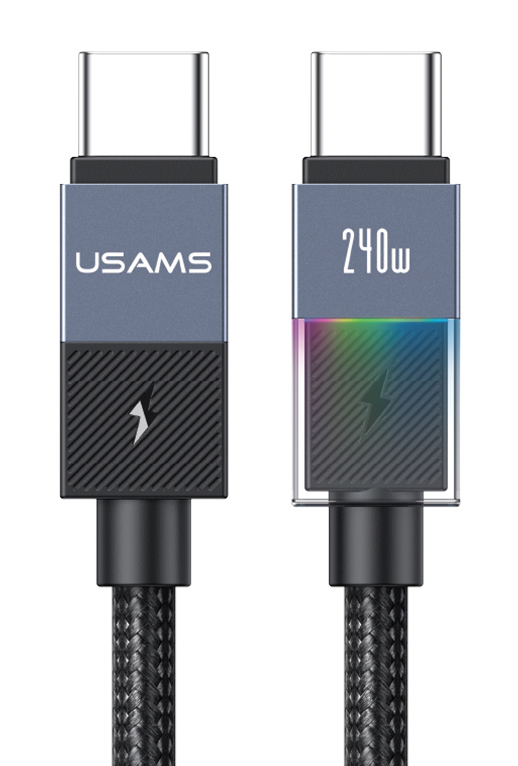 USAMS καλώδιο USB-C SJ773, 60W, 480Mbps, 1.2m, πορτοκαλί