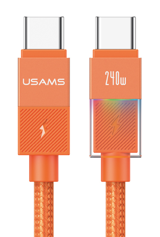 USAMS καλώδιο USB-C SJ775, 240W, 480Mbps, 1.2m, μαύρο